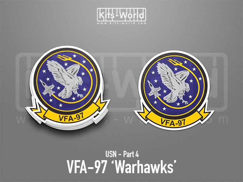 Kitsworld SAV Sticker - US Navy - VFA-97 Warhawks Approx height: 100 mm 